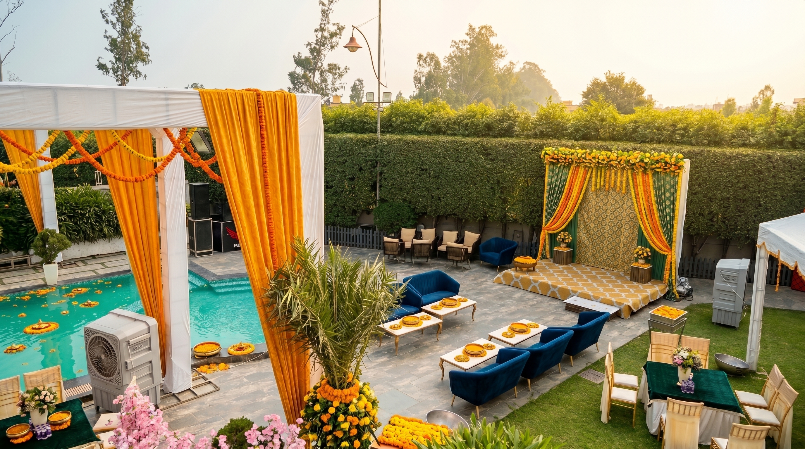Poolside Wedding